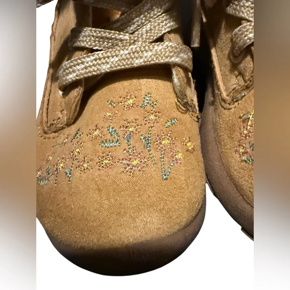 OshKosh B'gosh Camel‎ Brown Faux Fur Booties Toddler girl Sz 6
